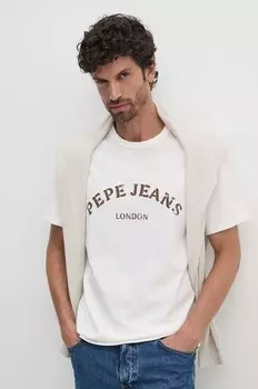 ANWEN B хлопковая футболка Pepe Jeans, бежевый