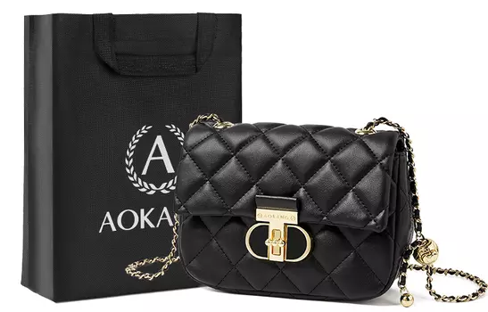 AOKANG Женская сумка через плечо, Черный