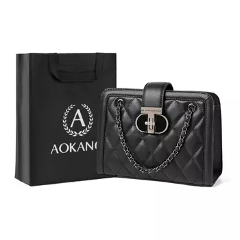 AOKANG Женская сумка через плечо, Черный