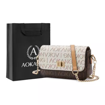 AOKANG Женская сумка через плечо, Какао-кофе с медом, грейпфрутовый желтый