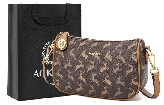 AOKANG Женская сумка через плечо, Какао Кофе