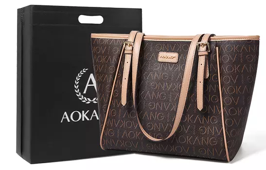 AOKANG Женская сумка через плечо, Карамельный кофе - 2412