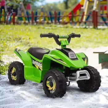 Aosom 6V Kids Ride on ATV 4 Wheeler Электрический игрушечный квадроцикл на батарейках с переключателем вперед/назад для детей от 3 до 5 лет Розовый Aosom, зеленый