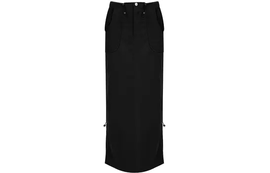 APEA Женская повседневная длинная юбка, Черный