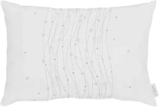 АПЕЛЬТ декоративная подушка "1504", чехол на подушку с наполнителем, 1 шт APELT 35х50 см, серебристый/белый