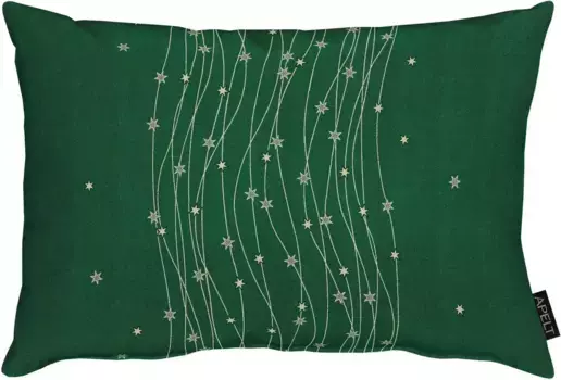 АПЕЛЬТ декоративная подушка "1504", чехол на подушку с наполнителем, 1 шт APELT 35х50 см, золотой/зеленый