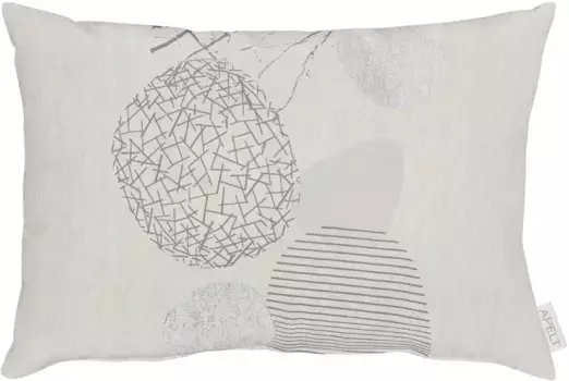 АПЕЛЬТ декоративная подушка "1601", чехол с наполнителем, 1 шт APELT 35х50 см, цвет grau-natur + gemustert