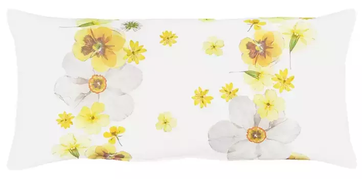 АПЕЛЬТ декоративная подушка "2202", чехол с наполнителем, 1 шт APELT 22х45 см, цвет gelb + bedruckt-geblmt