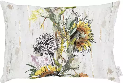 АПЕЛЬТ декоративная подушка "2711", чехол с наполнителем, 1 шт APELT 35х50 см, желтый