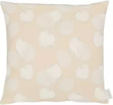 АПЕЛЬТ декоративная подушка "2717", чехол без наполнения, 1 шт APELT 46х46 см, серый/абрикосовый