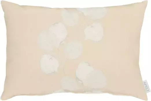 АПЕЛЬТ декоративная подушка "2717", чехол с наполнителем, 1 шт APELT 45х45 см, белый/абрикосовый