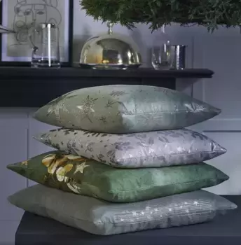 АПЕЛЬТ декоративная подушка "3624", чехол с наполнителем, 1 шт APELT 39х39 см, золотой/зеленый