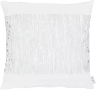АПЕЛЬТ декоративная подушка "3626", чехол с наполнителем, 1 шт APELT 48х48 см, серебристый/белый