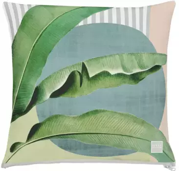 АПЕЛЬТ декоративная подушка "3990", (1 шт.), чехол на подушку с наполнителем, 1 шт APELT 48х48 см, бежевый/зеленый