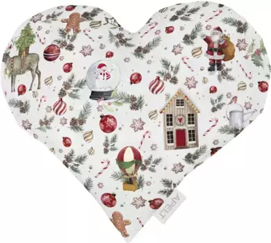 АПЕЛЬТ декоративная подушка "4688", чехол с наполнителем, 1 шт APELT 30х32 см, красный/белый