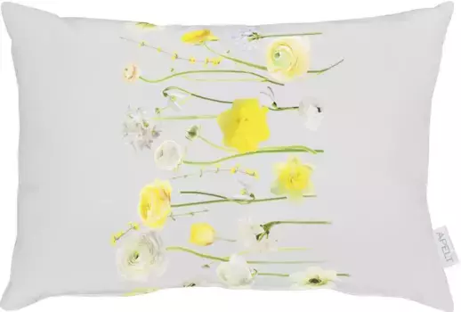АПЕЛЬТ декоративная подушка "6403", чехол с наполнителем, 1 шт APELT 33х45 см, серый/желтый