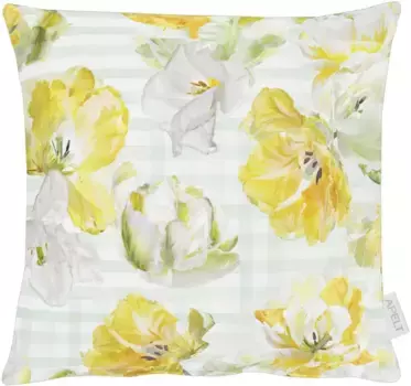 АПЕЛЬТ декоративная подушка "6405", чехол с наполнителем, 1 шт APELT 48х48 см, желтый