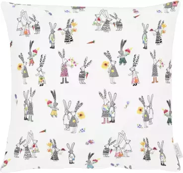 АПЕЛЬТ декоративная подушка "6410", чехол с наполнителем, 1 шт APELT 39х39 см, белый