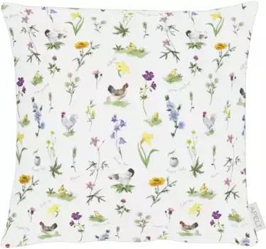 АПЕЛЬТ декоративная подушка "6412", чехол без наполнения, 1 шт APELT 40х40 см, белый