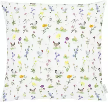 АПЕЛЬТ декоративная подушка "6412", чехол с наполнителем, 1 шт APELT 39х39 см, белый