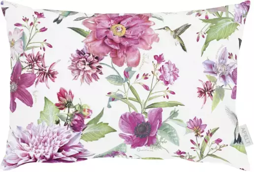 АПЕЛЬТ декоративная подушка "7305", (1 шт.), чехол на подушку с наполнителем, 1 шт APELT 35х50 см, розовый/зеленый/белый