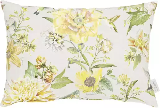 АПЕЛЬТ декоративная подушка "7305", (1 шт.), чехол на подушку с наполнителем, 1 шт APELT 35х50 см, зеленый/желтый/белый