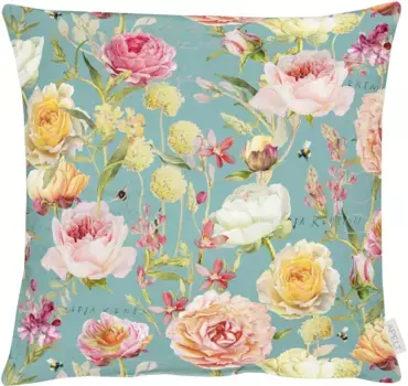 АПЕЛЬТ декоративная подушка "7701", чехол с наполнителем, 1 шт APELT 39х39 см, цвет bunt/petrol + gemustert