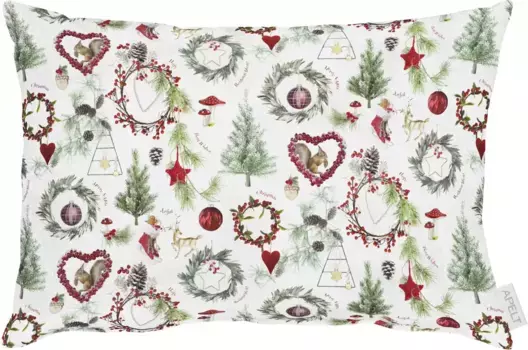 АПЕЛЬТ декоративная подушка "9528", чехол без наполнения, 1 шт APELT 39х39 см, красный/зеленый/белый