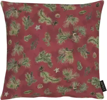 АПЕЛЬТ декоративная подушка "9530", чехол с наполнителем, 1 шт APELT 39х39 см, красный/зеленый