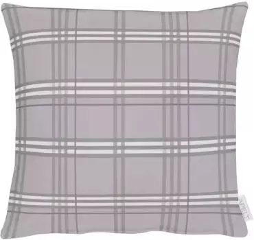 АПЕЛЬТ декоративная подушка "9538", в клетку, чехол без наполнения, 1 шт APELT 49х49 см, лиловый/серый