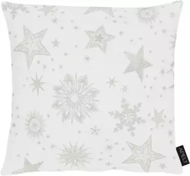 АПЕЛЬТ декоративная подушка "9602", чехол без наполнения, 1 шт APELT 40х40 см, золотой/белый