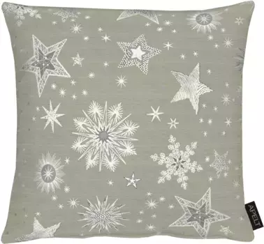 АПЕЛЬТ декоративная подушка "9602", чехол без наполнения, 1 шт APELT 40х40 см, цвет silberfarben/taupe + Sterne