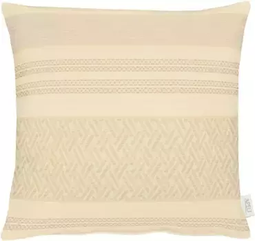 АПЕЛЬТ декоративная подушка "Лекстер", чехол без наполнения, 1 шт APELT 49х49 см, цвет natur + gestreift-gemustert