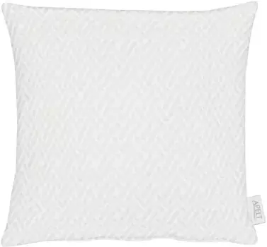 АПЕЛЬТ декоративная подушка "Лодж", чехол на подушку с наполнителем, 1 шт APELT 48х48 см, белый