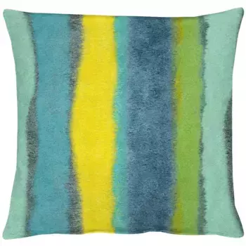 АПЕЛЬТ декоративная подушка "Малахит", чехол на подушку с наполнителем, 1 шт APELT 45х45 см, бирюзовый/желтый