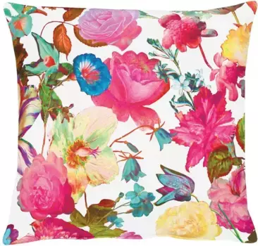 АПЕЛЬТ декоративная подушка "Мериан", чехол без наполнения, 1 шт APELT 49х49 см, белый/розовый