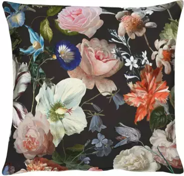 АПЕЛЬТ декоративная подушка "Мериан", чехол на подушку с наполнителем, 1 шт APELT 58х58 см, цвет anthrazit/bunt + bedruckt