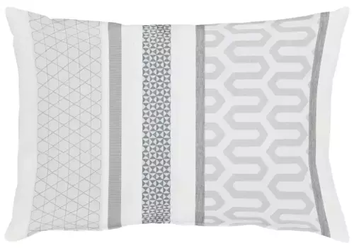 АПЕЛЬТ декоративная подушка "Мирон", чехол на подушку с наполнителем, 1 шт APELT 35х50 см, серый/белый