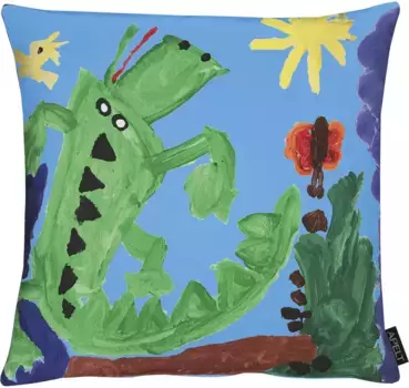 АПЕЛЬТ декоративная подушка "Нео", чехол с наполнителем, 1 шт APELT 45х45 см, синий/зеленый