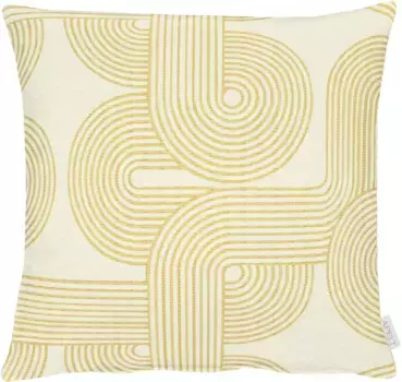 АПЕЛЬТ декоративная подушка "Нова" APELT 45х45 см, бежевый/желтый