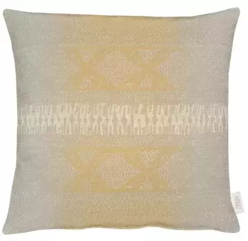 АПЕЛЬТ декоративная подушка "Охотник", чехол на подушку с наполнителем, 1 шт APELT 48х48 см, бежевый/светло-серый