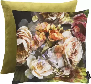 АПЕЛЬТ декоративная подушка "Серафина", двусторонний чехол без наполнения, 1 шт APELT 46х46 см, зеленый