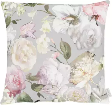 АПЕЛЬТ декоративная подушка "Сина", чехол без наполнения, 1 шт APELT 40х40 см, серый/желтый