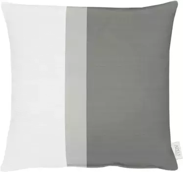 АПЕЛЬТ декоративная подушка "Тасман", чехол без наполнения, 1 шт APELT 46х46 см, белый/серый