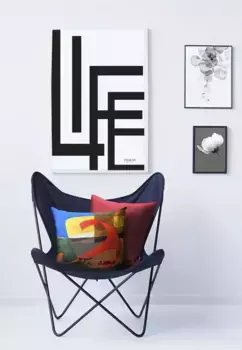 АПЕЛЬТ декоративная подушка "Tiamo", чехол без наполнителя, 1 шт APELT 46х46 см, красный/красочный/синий