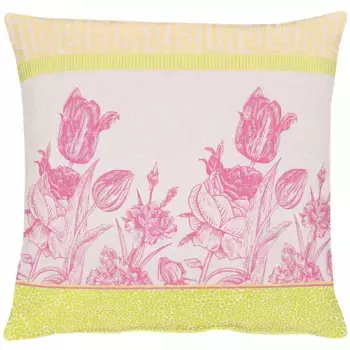 АПЕЛЬТ декоративная подушка "Тюльпан", чехол на подушку без наполнения, 1 шт APELT 46х46 см, цвет multi + geblmt
