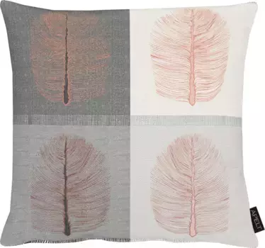 АПЕЛЬТ декоративная подушка "Вито", из жаккардовой ткани, чехол без наполнителя, 1 шт APELT 46х46 см, красный/серый/белый