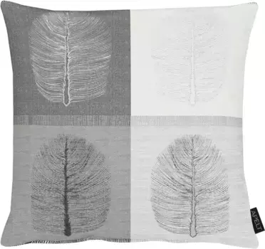 АПЕЛЬТ декоративная подушка "Вито", из жаккардовой ткани, чехол без наполнителя, 1 шт APELT 46х46 см, белый/черный