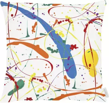 АПЕЛЬТ декоративная подушка "Всплеск", чехол без наполнения, 1 шт APELT 46х46 см, белый
