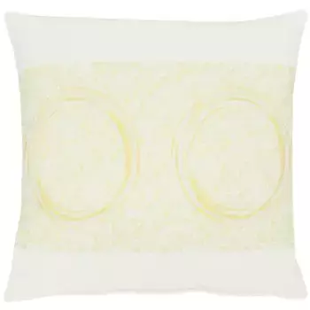 APELT декоративная подушка "7904 Круги", чехол без наполнения, 1 шт 46х46 см, белый/желтый